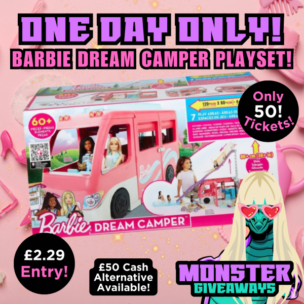 One Day Only! Barbie Dream Camper Playset or £50 Cash!