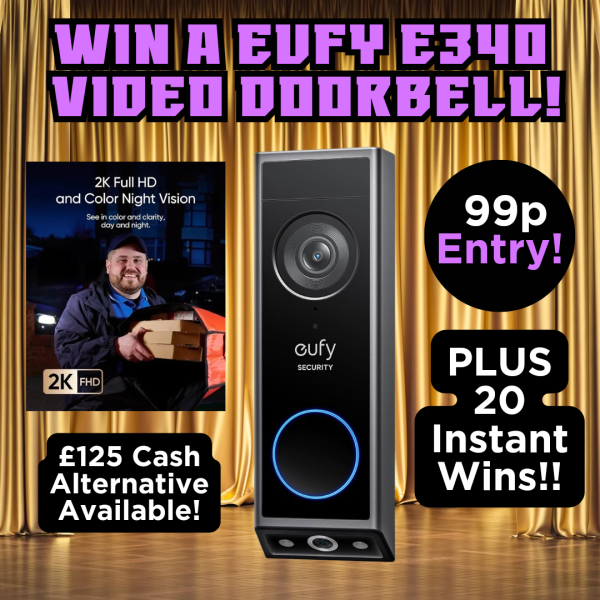Eufy E340 Video Doorbell or £125 Cash!